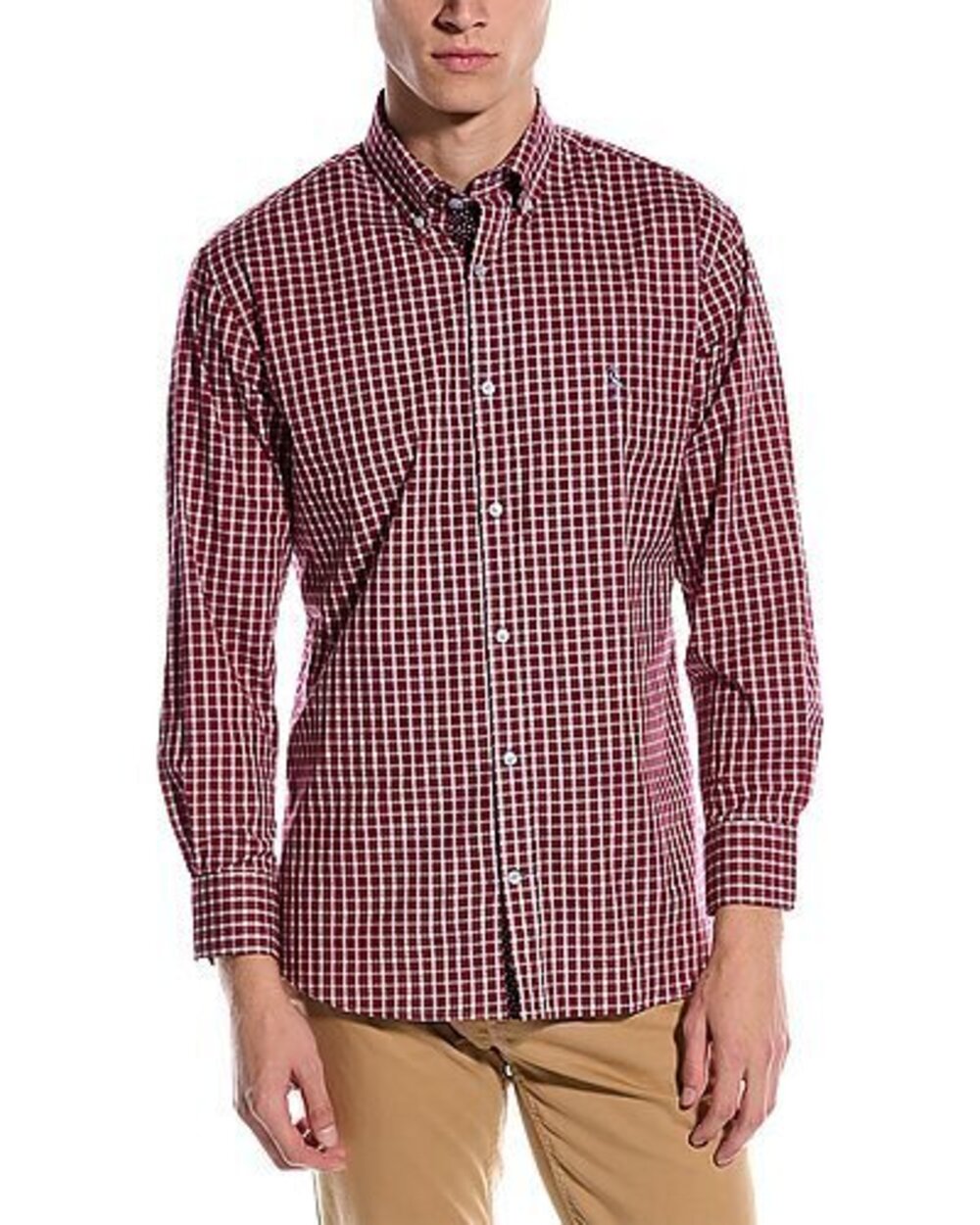 TailorByrd Red/White Check Woven Shirt/17382